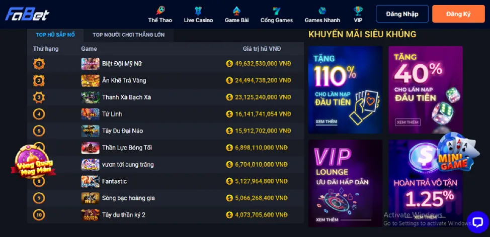Khuyến mãi Slot game Suncity888